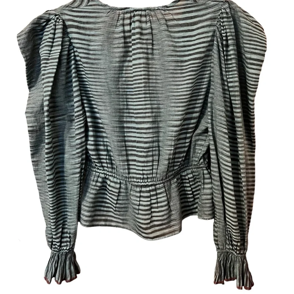 ULLA JOHNSON OPHELIA STRIPED BLOUSE - Picture 6 of 9